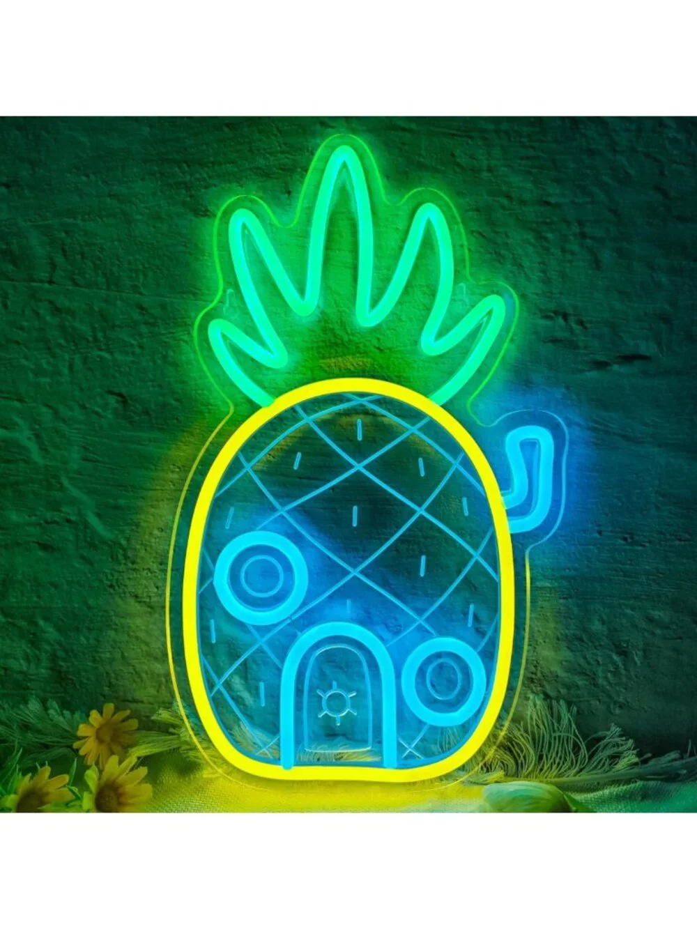 Dimmable Pineapple LED Neon Sign - Ocean Theme Wall Decor for Kids Room & Gifts